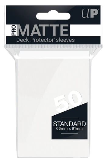 Ultra Pro Sleeves:  Pro-Matte White 82651